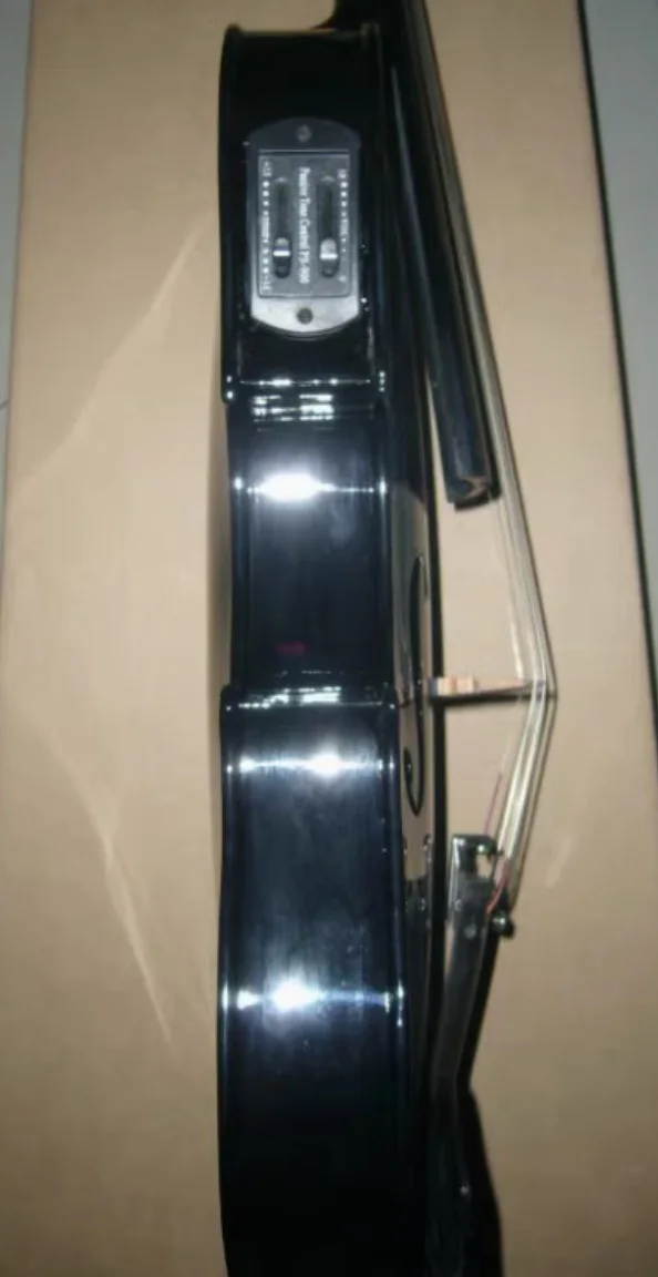 Electronic viola black 5-string stringed instrument