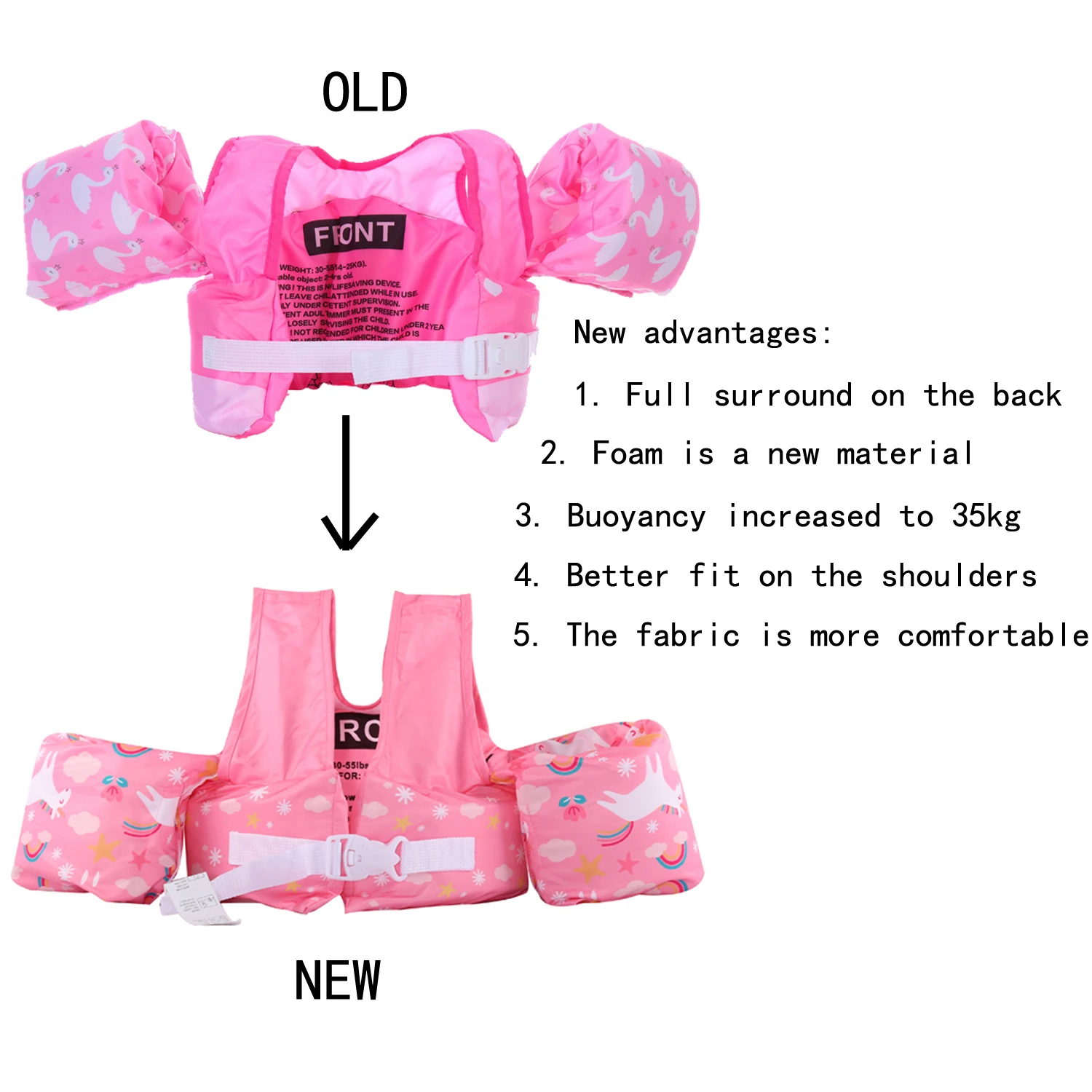 baby life vest foam life jacket swimsuit swimming rings hot sell puddle jumper child kids baby children girl Pool Accessories
