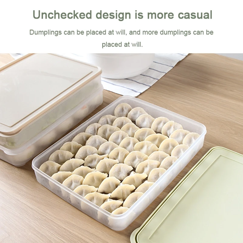 Save Space Dumpling Box Quick-frozen Wonton Tray Large Capacity Large Capacity Design Home Kitchen Fashion White 3