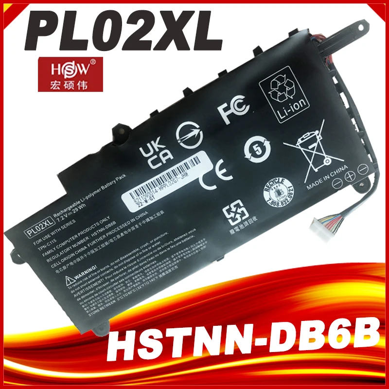Bateria do Portátil para hp Pavilion 11 Pl02xl X360 11-n010dx 11-n000snx 11-n014tu 11-n030tu 751681421 Hstnn-lb6b Hstnn-db6b