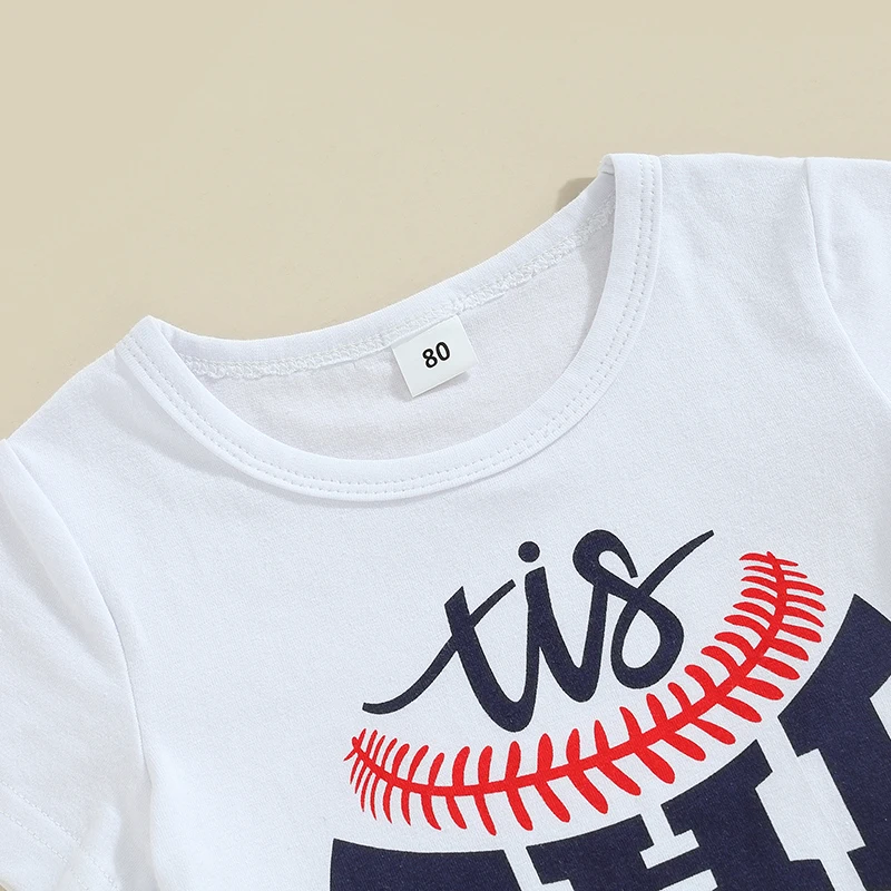 

Бейсбольная одежда для маленьких девочек, эта бейсбольная версия, бейсбольные расклешенные брюки с принтом, Детская летняя одежда с мячиком