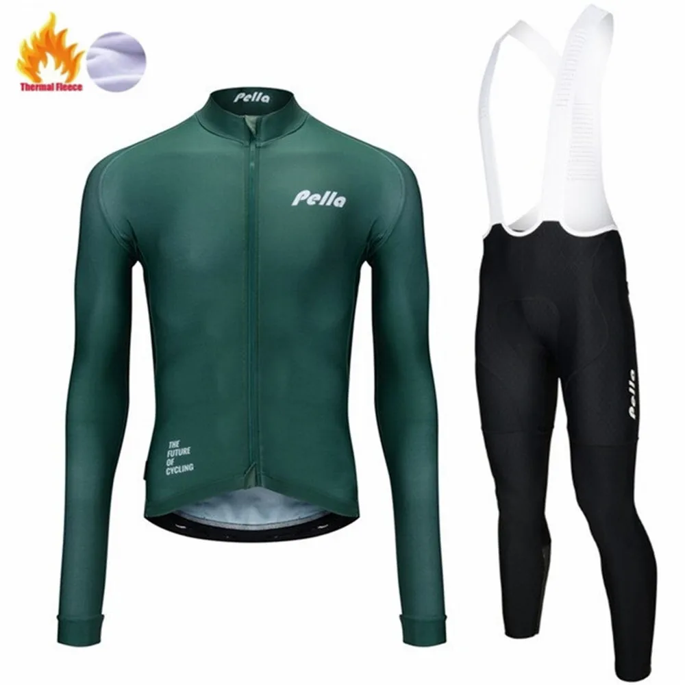 

Pella Bicicleta Winter Thermal Fleece Cycling Jersey Set Racing Bike Suit Mountian Bicycle Clothing Ropa Maillot Ciclismo Hombre