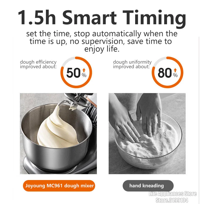 Joyoung mc961 smart chef maschine 5l edelstahl schüssel mehl teig 