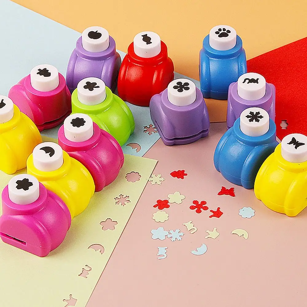 

Craft Tool Hole Punch Creative Plastic DIY Embossing Device Multi-shape Paper Shaper Cutter Kids Children