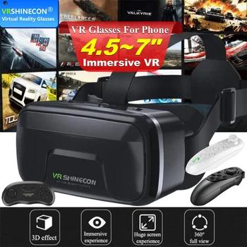 G04A IMAX 3D Film Schermo gigante Occhiali per realtà virtuale Google Cardboard Box Casco VR per telefono da 4,5-7", supporto controller di gioco