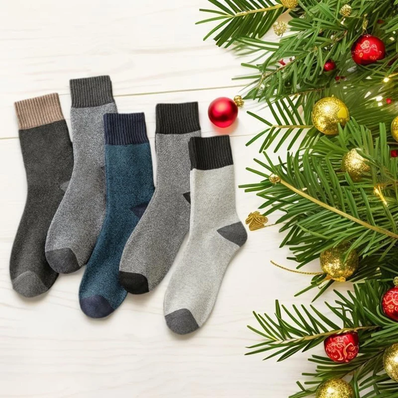 APILEN 5 Pairs Men's Warm Thermal Winter Socks 6