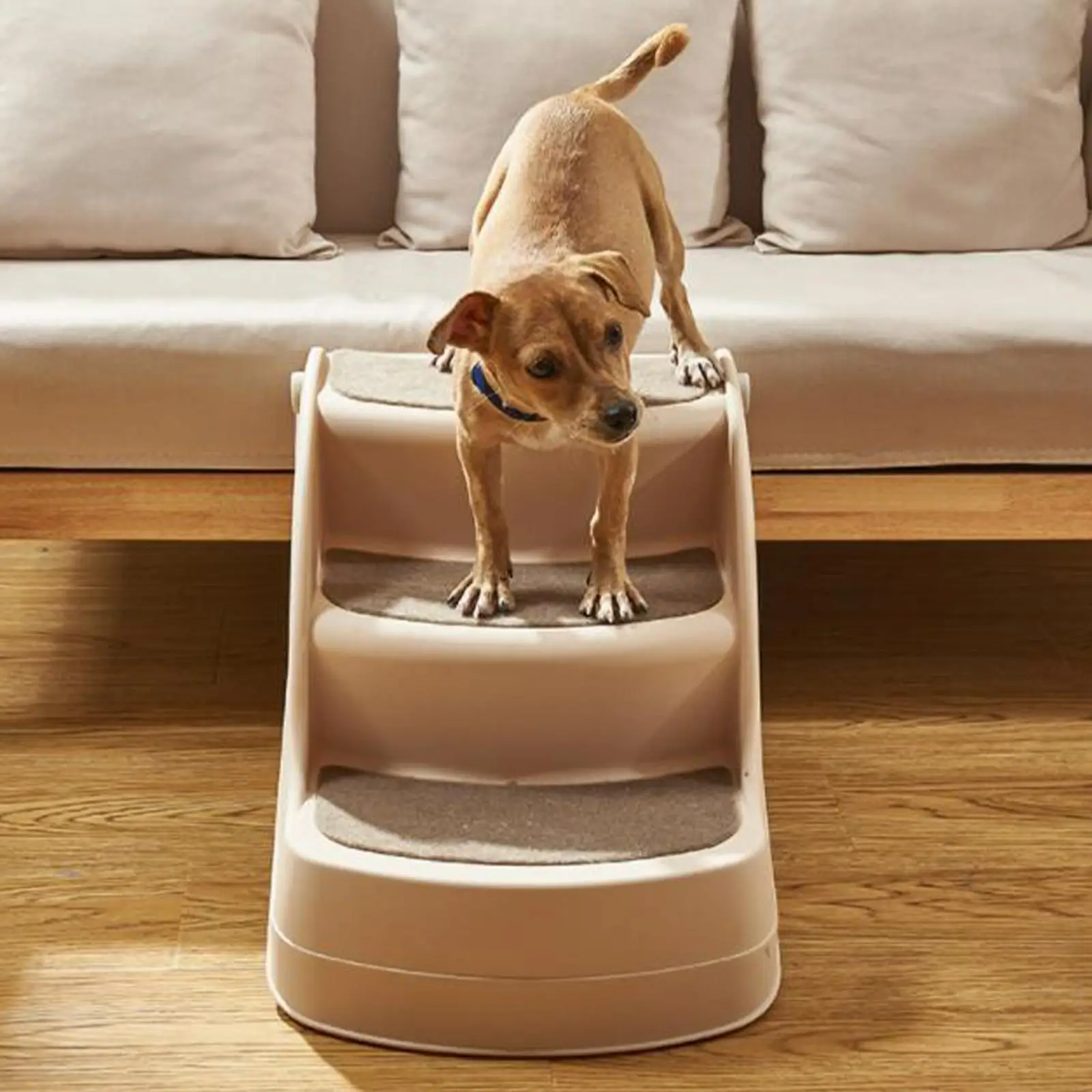 Folding Steps for Cats And Pets Pet Stairs with Side Rails Non- Pads for Home And Vehicle Easy Folding Steps for Cats And Pets Pet Stairs with Side Rails Non- Pads for Home And Vehicle Easy