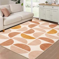 Boho Modern Minimalist Geometric Half Circle Peach Bedroom Comfort Area Rug Living Room Decorative Rug Bedroom Rug Area Rugs 1