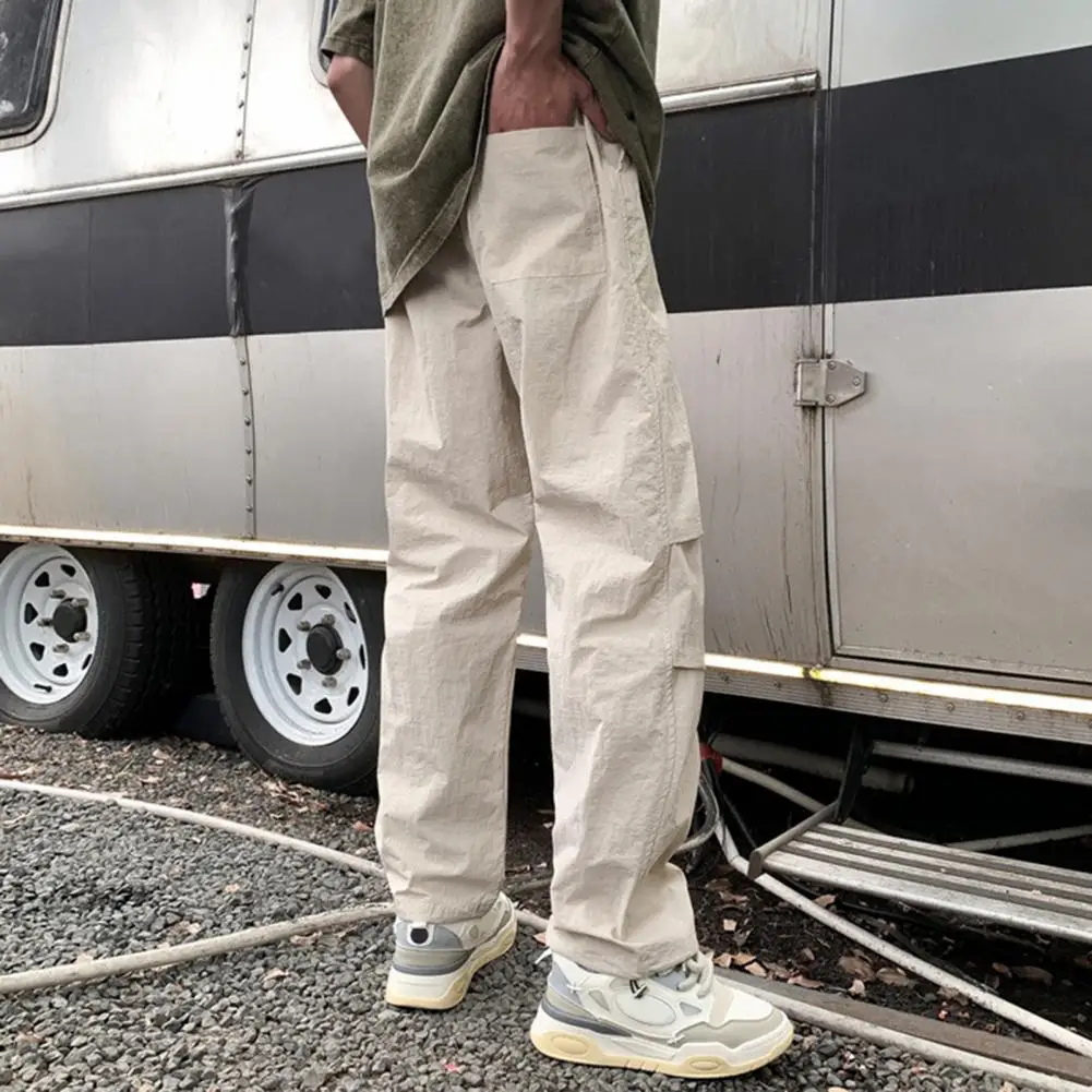 QuickDryingCargoPantsStreetwearCargoPantsforMenQuickDryingWideLegDrawstringPockets