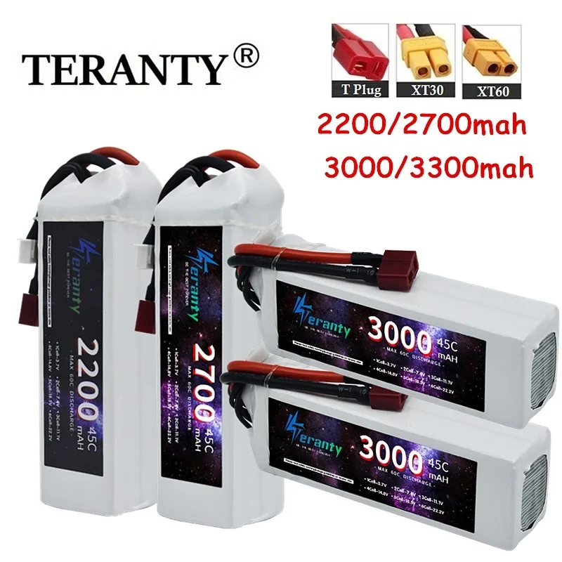 Batterie LiPo 4S 14.8V pour Drone RC 2200-3300mAh 45C-60C XT60/T
