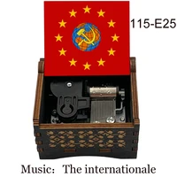 The Internationale Music Box Wooden Hand Musical Gift For Senior Grandparent parents Souvenir New Year Gift office Decor 1