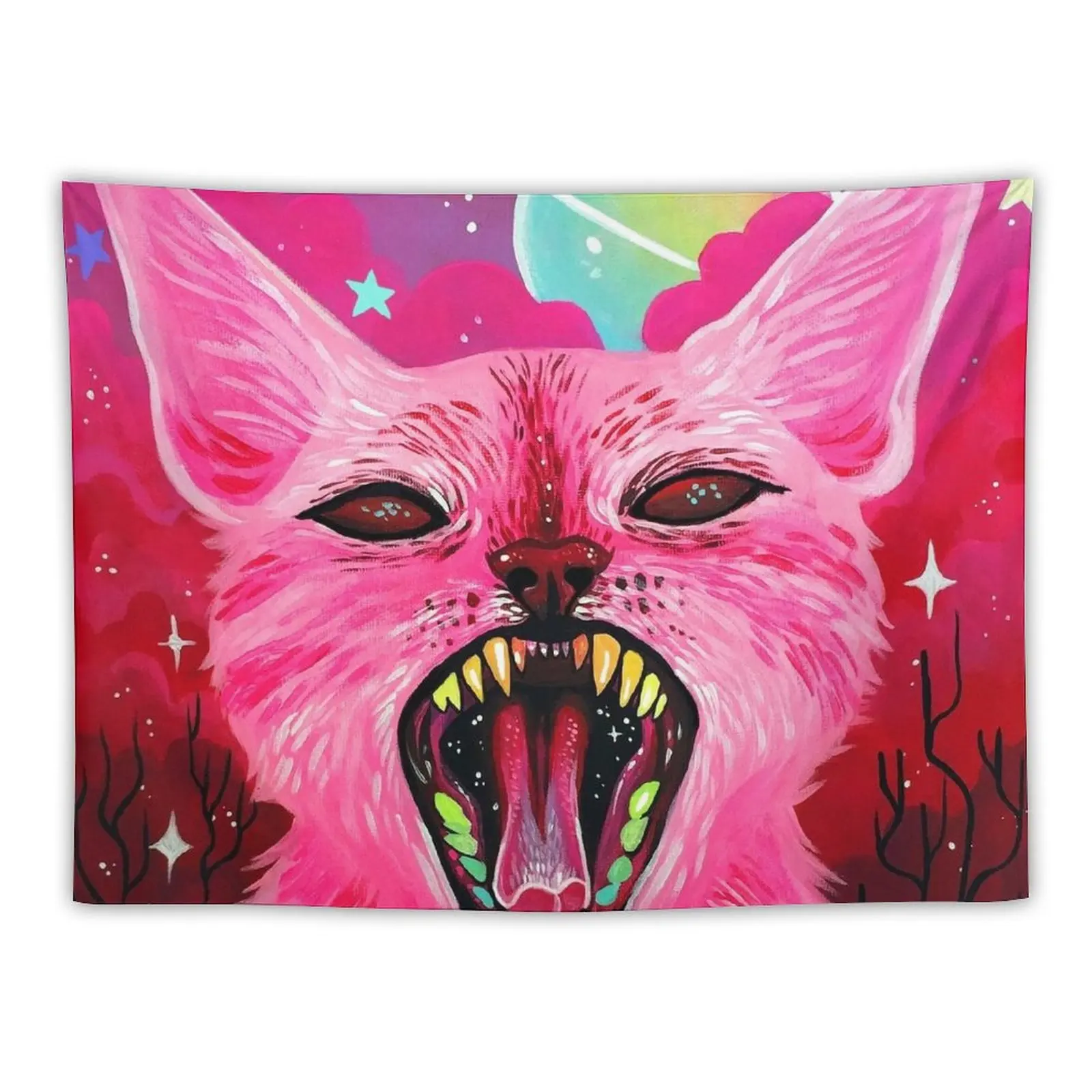 

Planetary Meow Tapestry Bedroom Decoration Carpet Wall