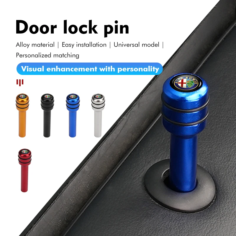 Auto Security Door Lock Manopola Pull Pins Accessori In Alluminio Per Alfa Romeo Gt Stelvio F1 Brera Volante Tonale Gloria Disco