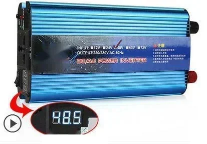 USB 디지털 디스플레이가 있는 수정된 사인파 인버터, 태양광 지능형 인버터 차량, 750W, 12V, 24V, 36V, 48V, 60V, 72V  220V