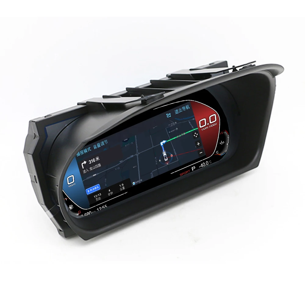 Panel de instrumentos digital con pantalla LCD CarPlay para BMW Serie 3 E90 E91 E92 E93 2007-2011, velocímetro, odómetro, panel de cabina. 4