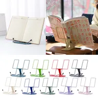Adjustable Desk Book Stand Cookbook Holder Portable Bookrest Non-Slip Page Clips for Thick Book Cookbook Textbook Recipe 1