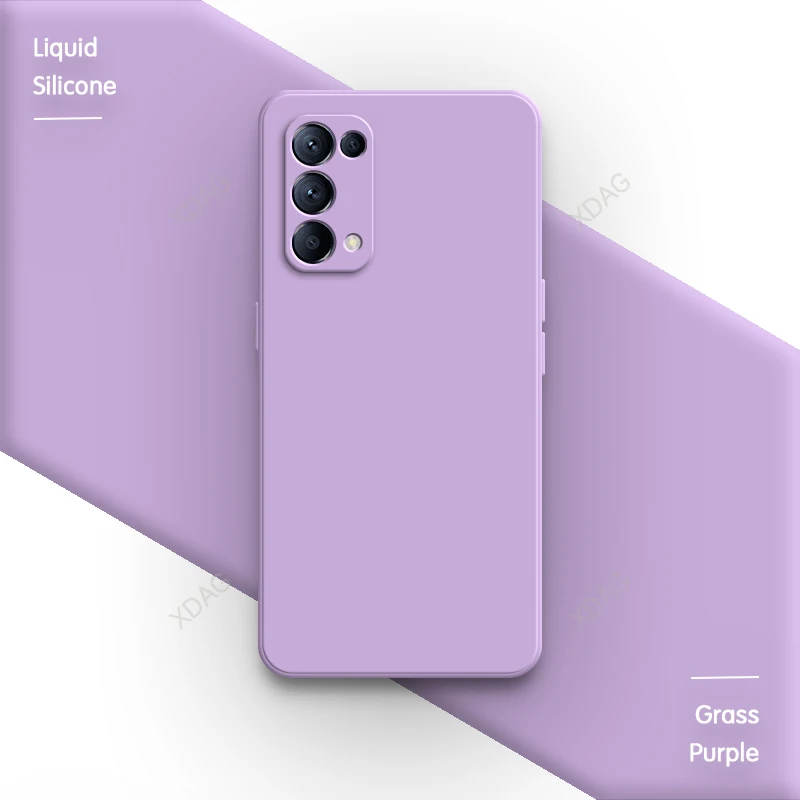 Luxurious Liquid Silicone Pure Color Back Cover - Straight Edge Phone Case