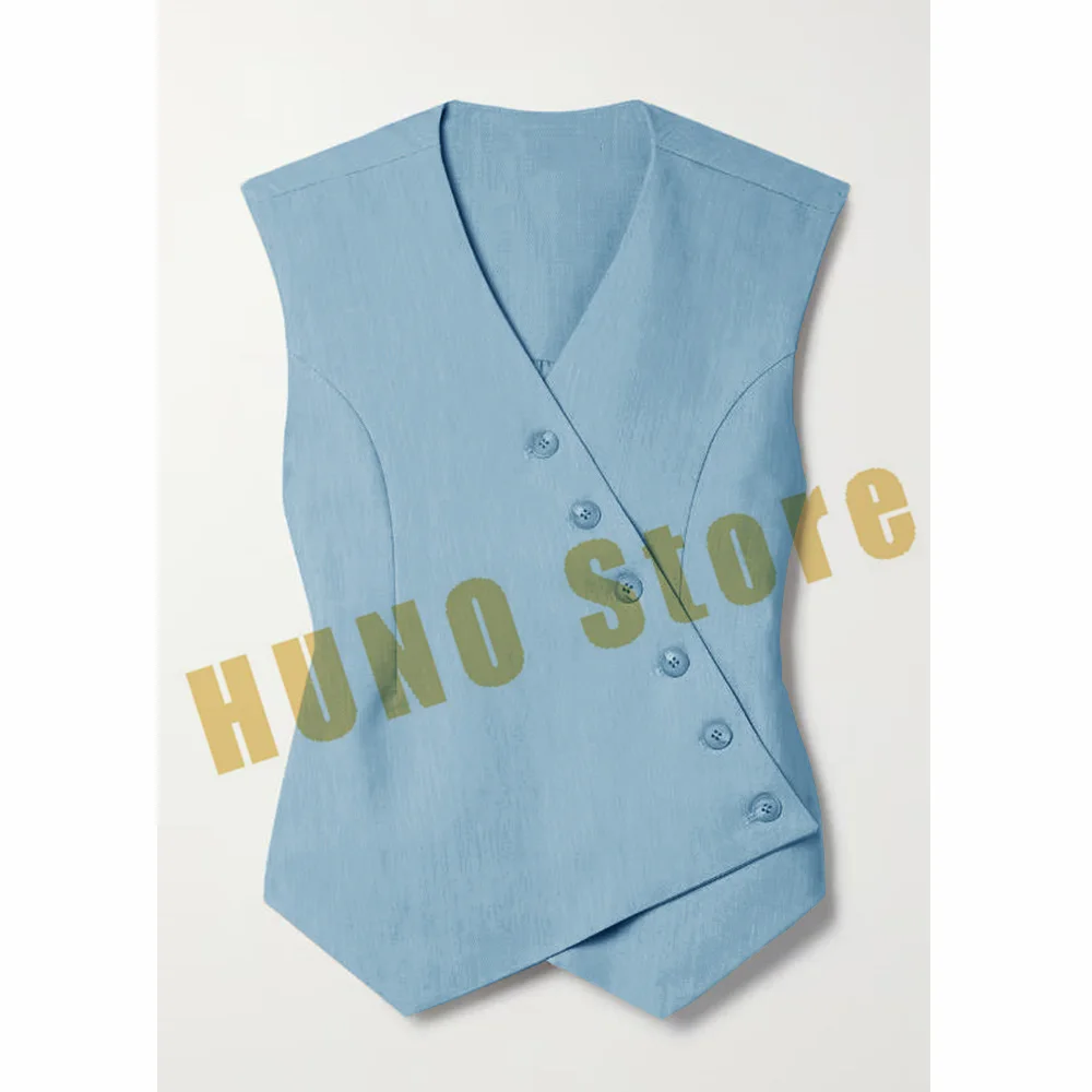 Dress Vests Women's Vest Tops Elegant Slim Fit Fashion Design Women's Asymmetric Vest Single Breasted Open Cardigan Tops dress vests