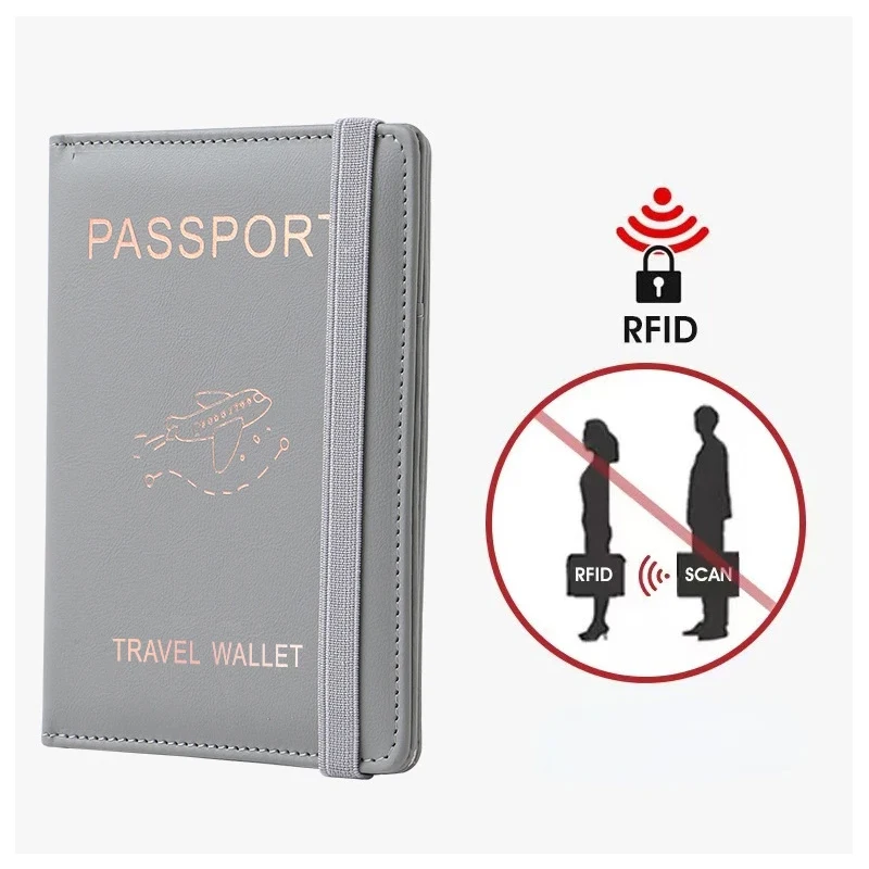 Multi-Function PU Leather RFID Passport Cover Ultra-thin Waterproof Passport Protector Credit ID Card Wallet Passport Holder