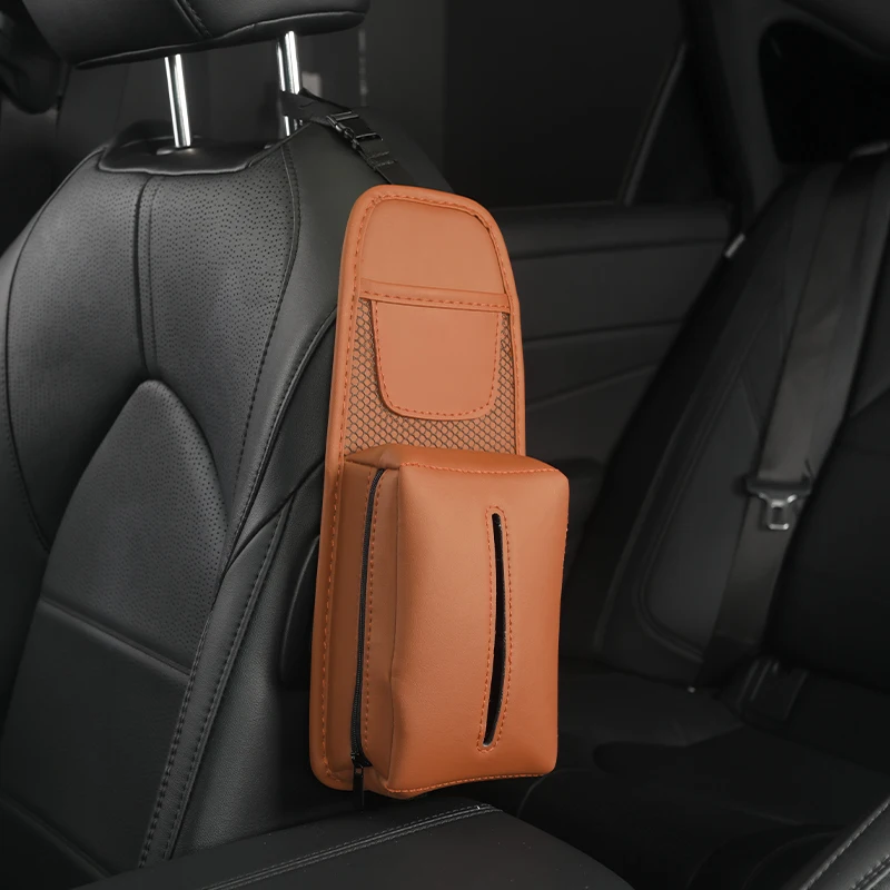 PU 카시트 보관 가방 정리함 자동차 티슈 박스, 휴대폰 거치대 액세서리, BMW 시리즈 3 4 5 6 7 G30 G20 F30 F10 X1X2 X3X4X5X6X7