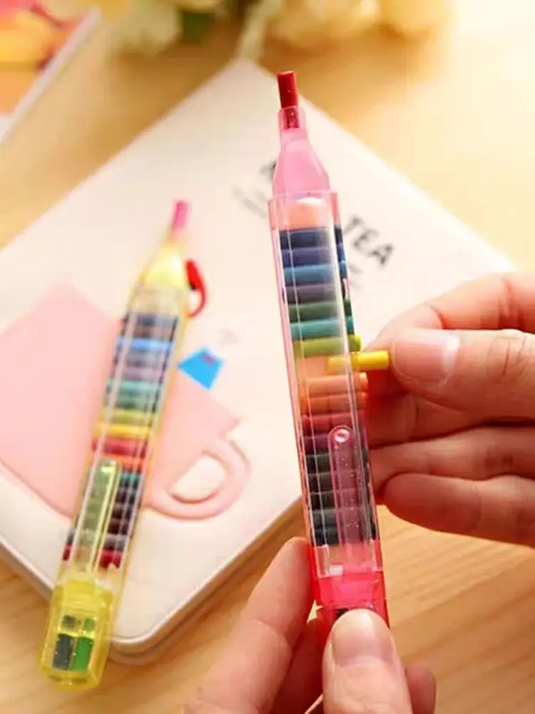 4pc 20 Color Interchangeable Core Oil Painting Crayon Student's Washable Paintbrush Fancy Graffiti Painting colored crayons,oil painting sticks