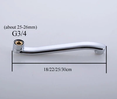 18/20/22/25/30/35/40 ซม.สแตนเลสสตีลก๊อกน้ําห้องครัวท่อขยาย,อ่างล้างจานก๊อกน้ําข้อศอกท่อ 3