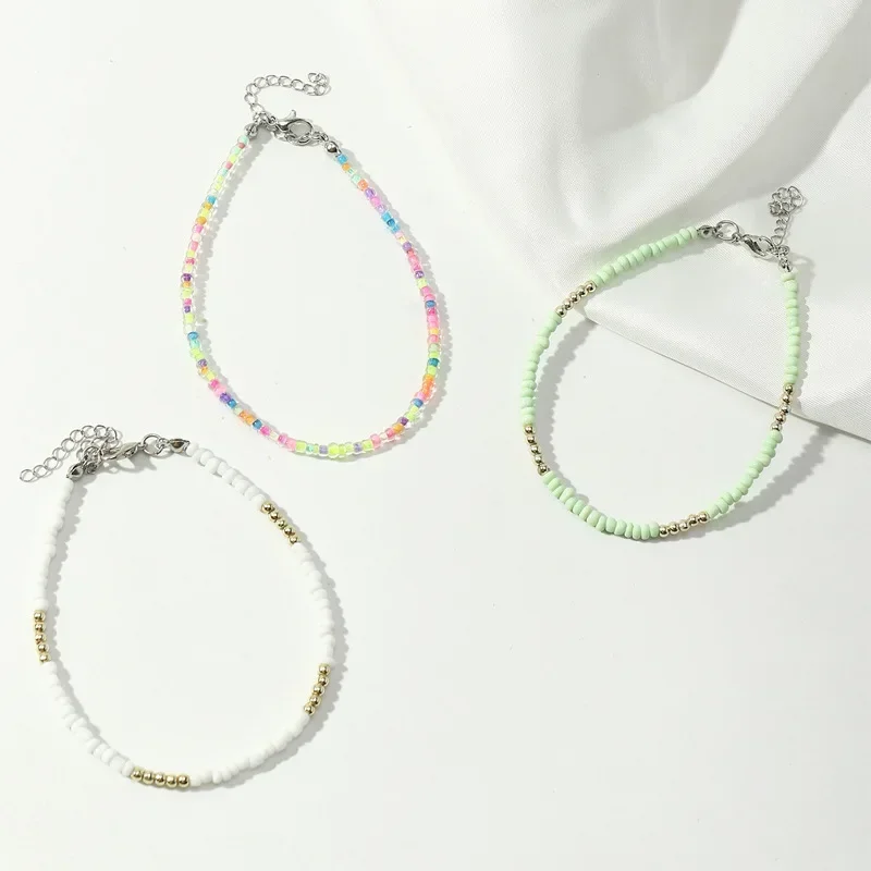 Set Di Cavigliere Con Perline Da Donna, Cavigliere Da
