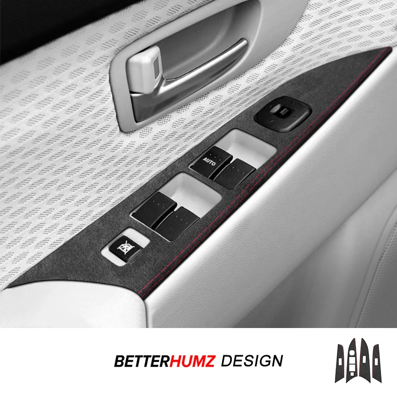 Mazda 3 Axela 2004-2009 용 알칸타라 도어 윈도우 컨트롤 리프터 패널 ..