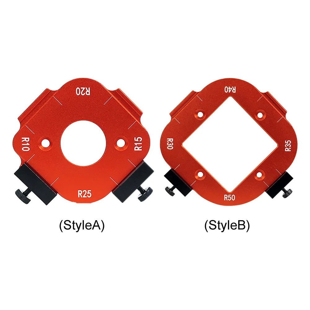 Woodworking Router Templates R10-R25/R30-R50 Radius Jig Corner Radius Reusable Positioning Tools Arc Template Hand Tools