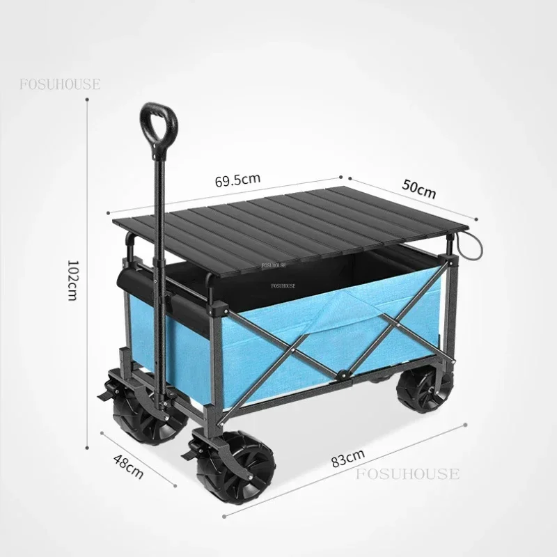 Portable Garden Carts Beach Car Creative Foldable Cart with Wheels Outdoor Camping Cart Garden Supplies Home Shopping CartstLN