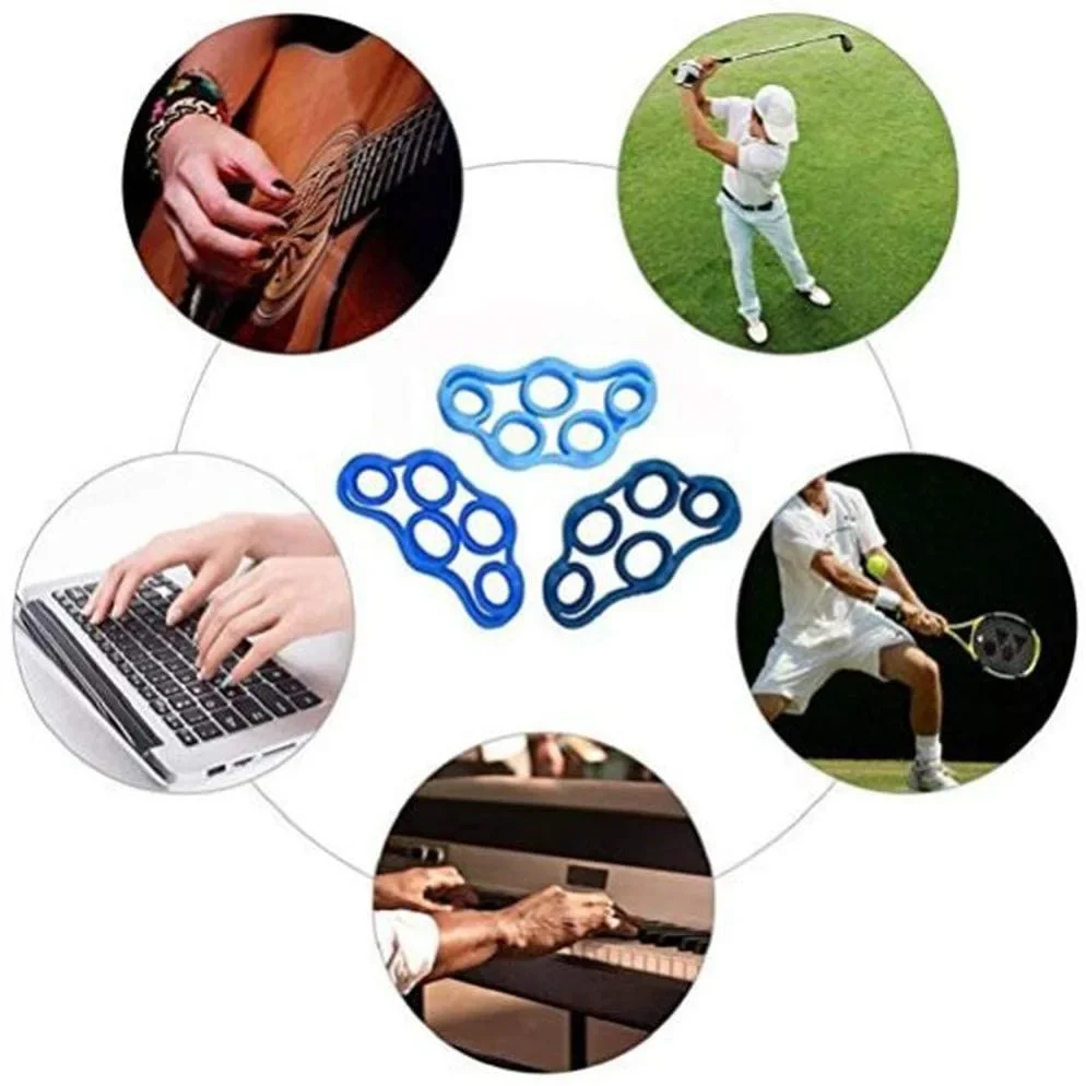 1-3Pcs Hand Greifer Silikon Finger Expander Übung Hand Grip Handgelenk Kraft Trainer Finger Übung Widerstand Bands fitness – Detail 8