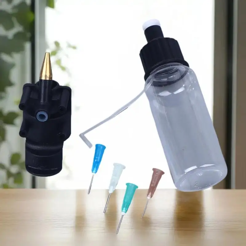 Deluxe Airbrush Kit with Multi-Size Disposable Nozzles & Special 50ml Bottle