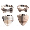 Plaid Pets Cat Collar Accessories Adjustable Kitten Bibs Cute Bowknot Chihuahua Bandana Safety Buckle Puppy Rabbits Necklace