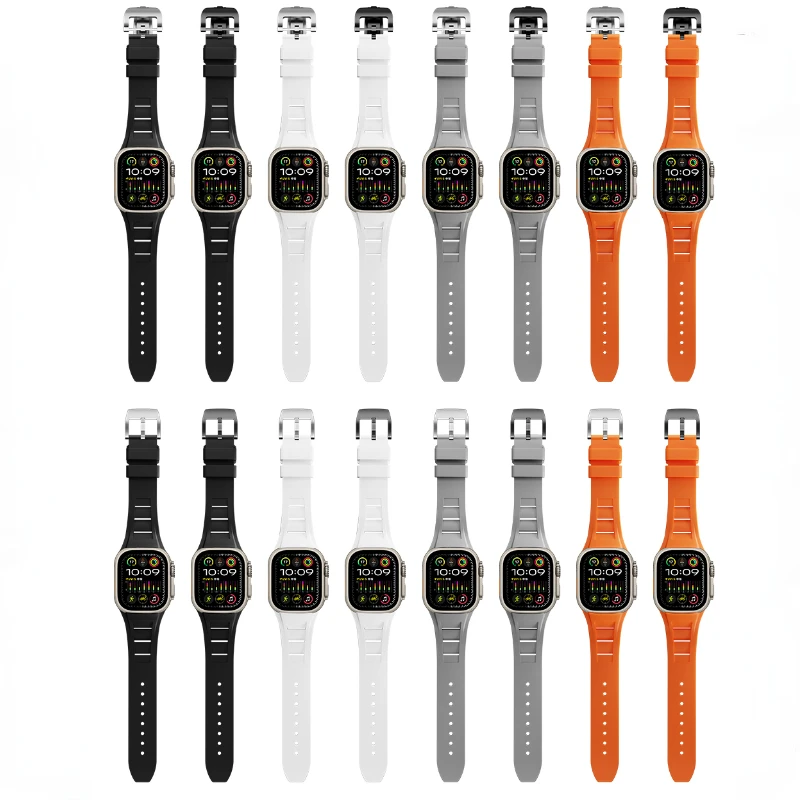 Liquid Silicone Strap For Apple Watch Band 45mm 49mm 44mm 42mm Sport Bracelet for iWatch Series Ultra 9 8 7 6 5 4 3 SE 49mm Belt