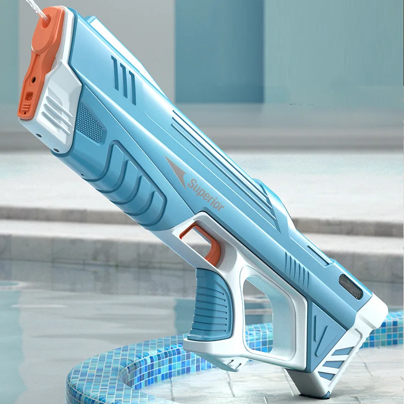 43cm Full Electric Automatic Water Storage Gun Toys Portable Children Summer Beach Outdoor Fight Fantasy Toys for Boys Kids Game 3