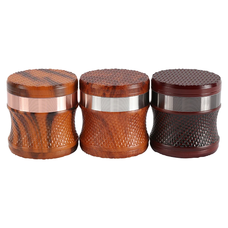 

Smoke grinder with woven pattern style of grass mill, classic tobacco, vanilla, spice grinder, hand grinder, smoking accessories