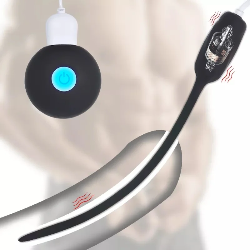 Urethral Vibrator Catheter Penis Plug Sex Toy For Men Vibrating