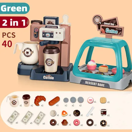 Kids Coffee Machine Toy Set Kitchen Toys Simulation Food Bread Coffee – Ash  Tree Coffee