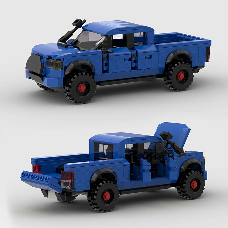 픽업 트럭 MOC SUV 브릭 스피드 챔피언 레이싱 스포츠 시티 자동차, 오프로드 차량 레이서 밴 빌딩 블록, 어린이 장난감, 소년 선물