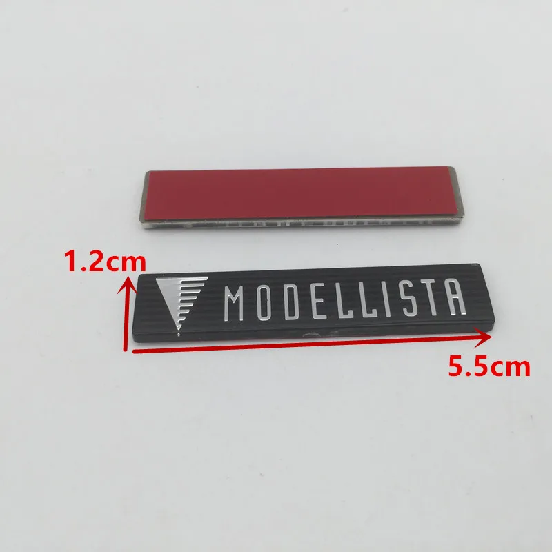 1pcs 3D MODELLISTA car Front lip small label Grill Fender side