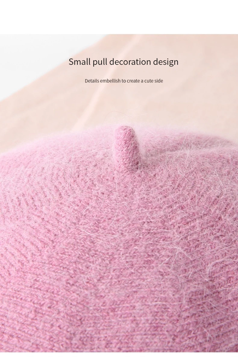 Autumn and Winter Japanese Rabbit Hair Hat Children's Outdoor Korean Edition Versatile Knitted Beret Warmth Ear_voghion.com