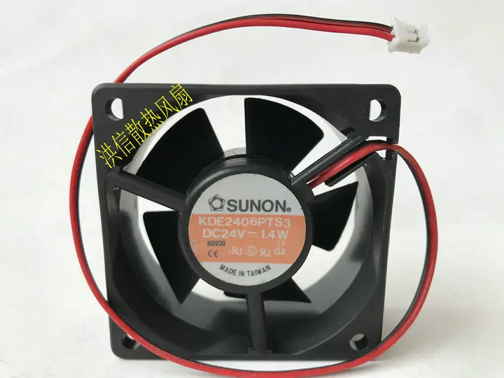 

Freight free original SUNON 6025 KDE2406PTS3 DC24V 1.4W 6CM frequency converter cooling fan