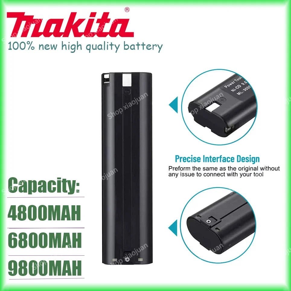 

Makita 4.8Ah/6.8AH/9.8AH 9.6V Ni MH Battery Replacement 9000 9000 902 9033 6095D 6096D 6093D 6012HD DA391D 5090D 4390D 5090D