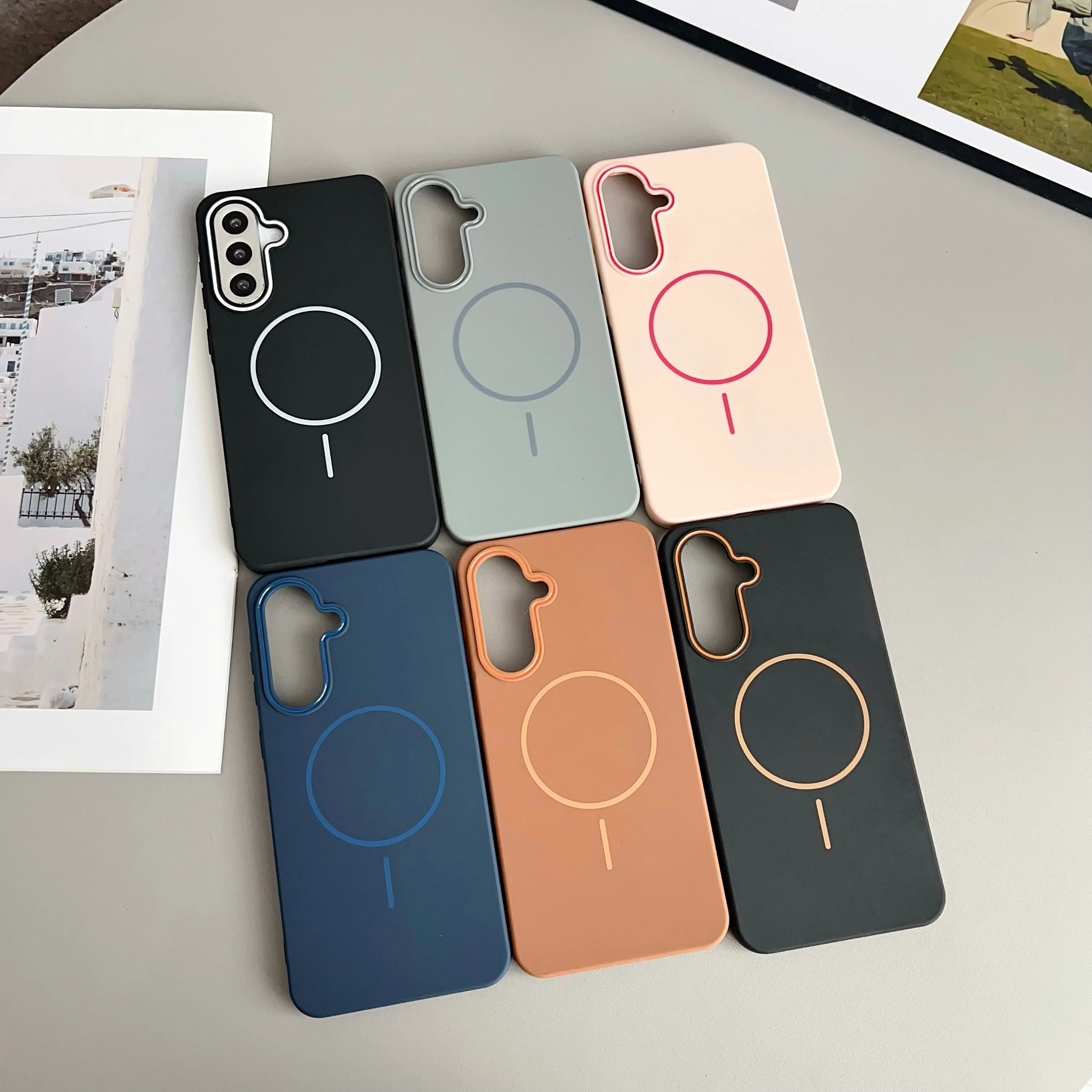 Matte Skin Magnetic Protective Phone Case