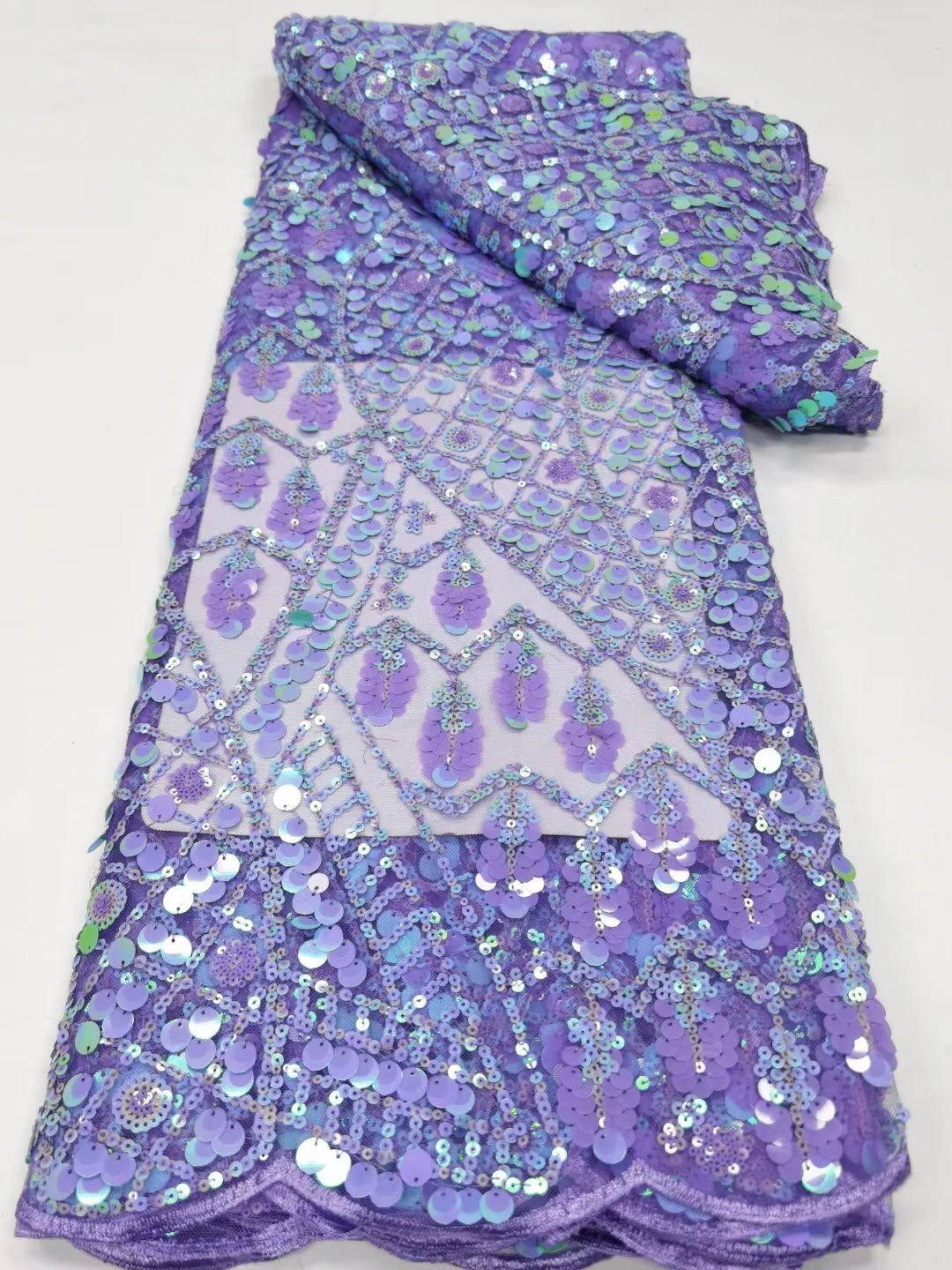 

Nigerian Sequin Brocade Jacquard Fabric, African Lace, Wedding Party, Nigerian, New, High Quality, 2022, 5 Yards, Qx0071
