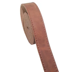 Premium Distressed Crazy Horse Leather Strap with Sutures - Thickened Version (4 Light Brown)