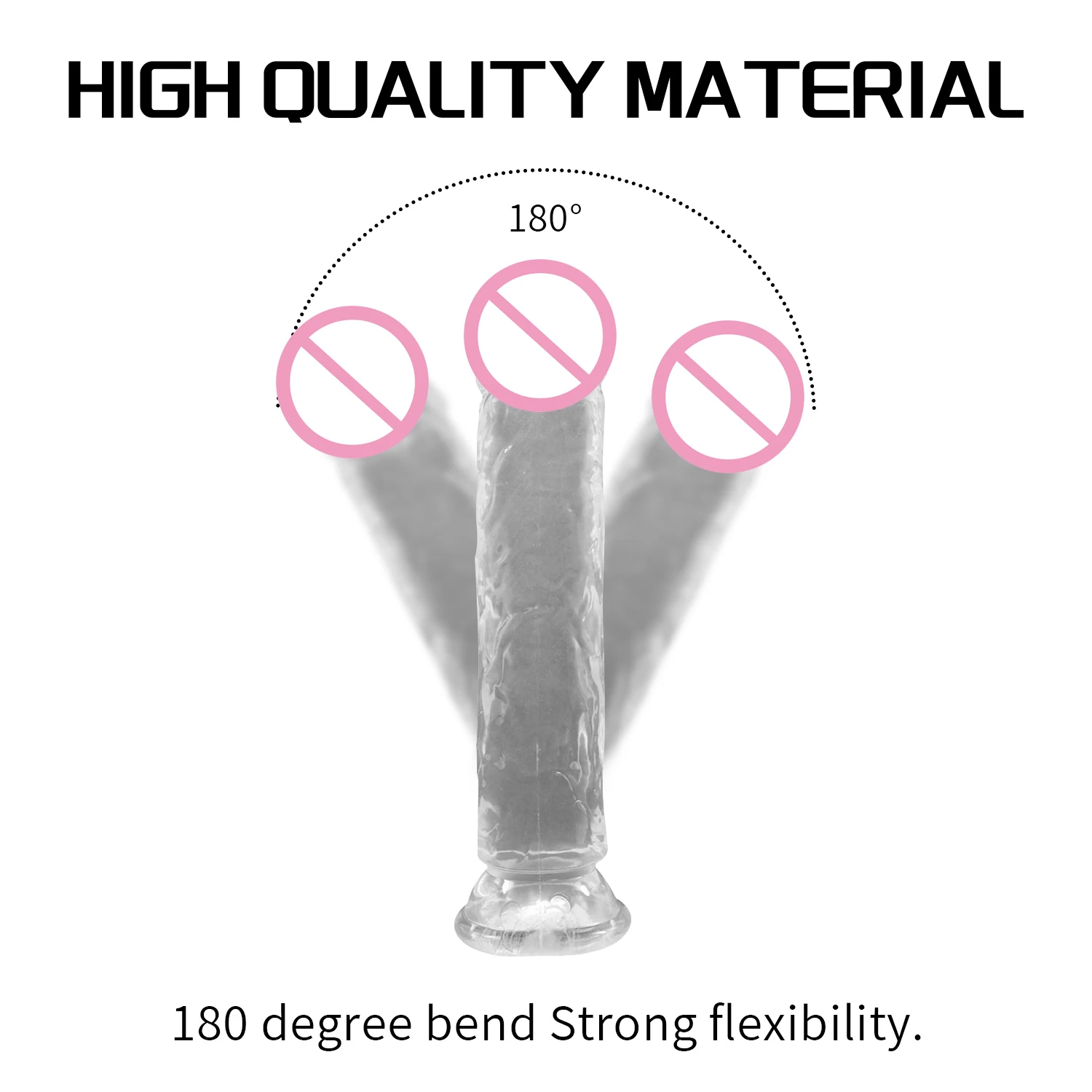 TPE Transparent Soft Jelly Dildo Realistic Dildo Suction Cup Base Clitoral Plug Sex Toys 7 Sizes For Men and Women Vaginal Anal
