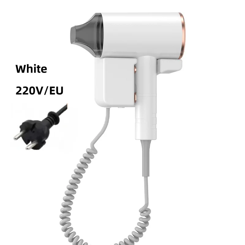 220V Hotel Hair Dryer Wall Mounted High Power Non Punching Blue Light Hair Protection Dryer Automatic Power Off hair dryer