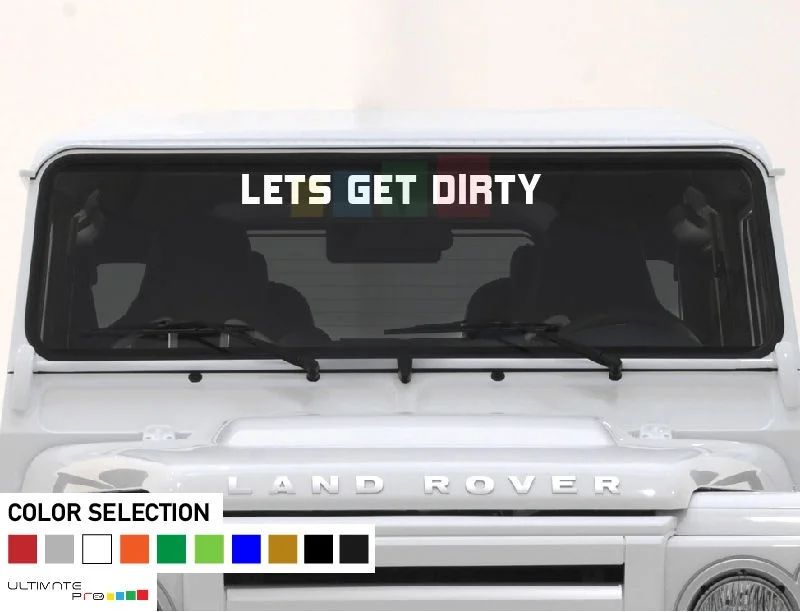 

For Decal sticker banner KIT Land Rover DEFENDER lets get dirty SHOCK UPGRADE 90 Car Styling