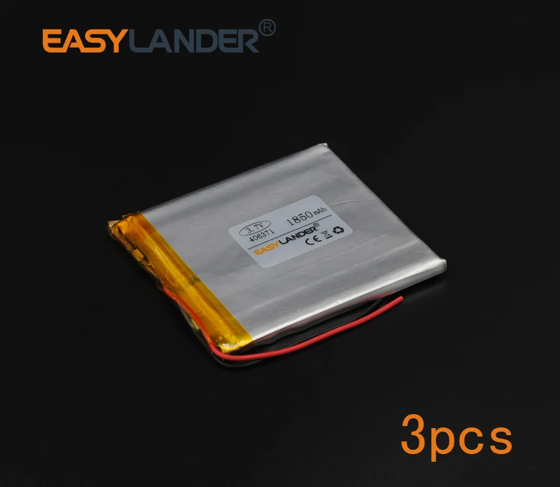 

3pcs/Lot 3.7V 1850mAh 406371 Polymer Li-ion Battery For Bluetooth Notebook Tablet PC iPAQ E-Book Power Bank PDA Portable DVD